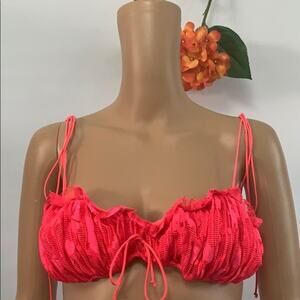 FOR The LOVE OF LEMONS PINK‎ SWIMSUIT TOP S…